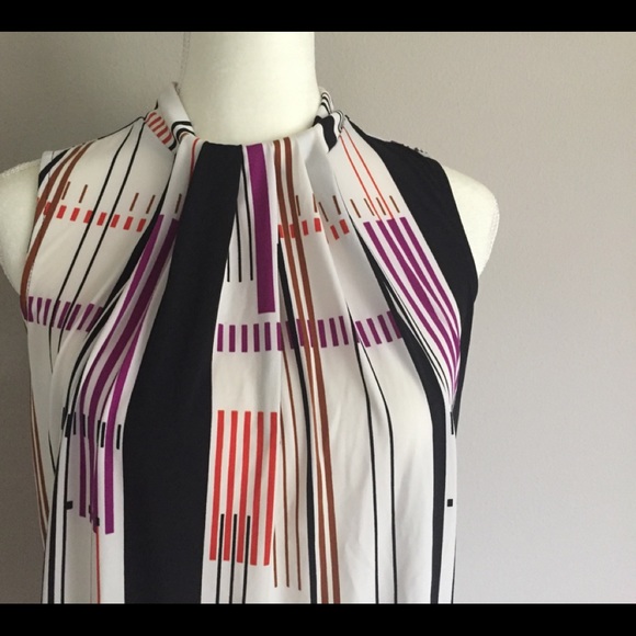 Worthington Top Blouse Halter Neck Sleeveless Sz M - Picture 2 of 7